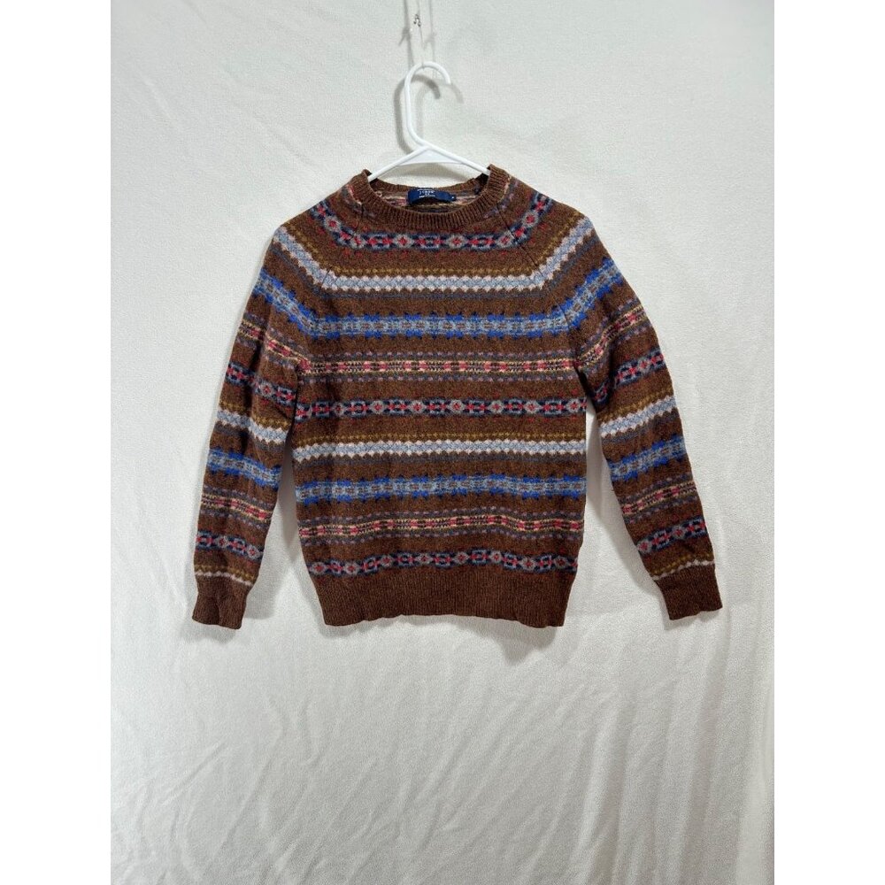 J CREW Lambs Wool Fair Isle Sweater Medium